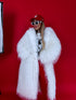 LUX dirbtinio kailio paltas "ICY" LD05- baltas